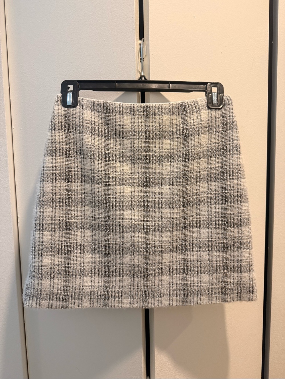 L'Academie Black and White Plaid Leila Mini Skirt